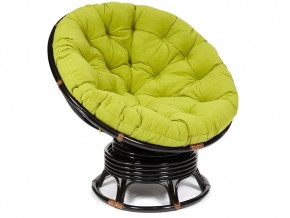 Кресло-качалка Papasan w 23/01 B с подушкой Antique brown, флок Олива в Горнозаводске - gornozavodsk.магазин96.com | фото