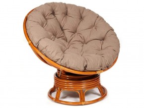 Кресло-качалка Papasan w 23/01 B с подушкой Cognac, экошерсть Коричневый в Горнозаводске - gornozavodsk.магазин96.com | фото