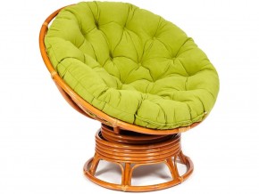 Кресло-качалка Papasan w 23/01 B с подушкой Cognac, флок Олива в Горнозаводске - gornozavodsk.магазин96.com | фото