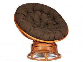 Кресло-качалка Papasan w 23/01 B с подушкой Cognac, ткань Коричневый в Горнозаводске - gornozavodsk.магазин96.com | фото