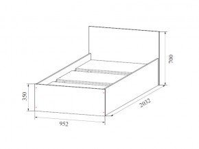 Кровать одинарная (Без матраца 0,9*2,0) в Горнозаводске - gornozavodsk.магазин96.com | фото