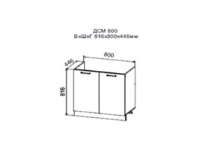 Шкаф нижний ДСМ800 под мойку в Горнозаводске - gornozavodsk.магазин96.com | фото